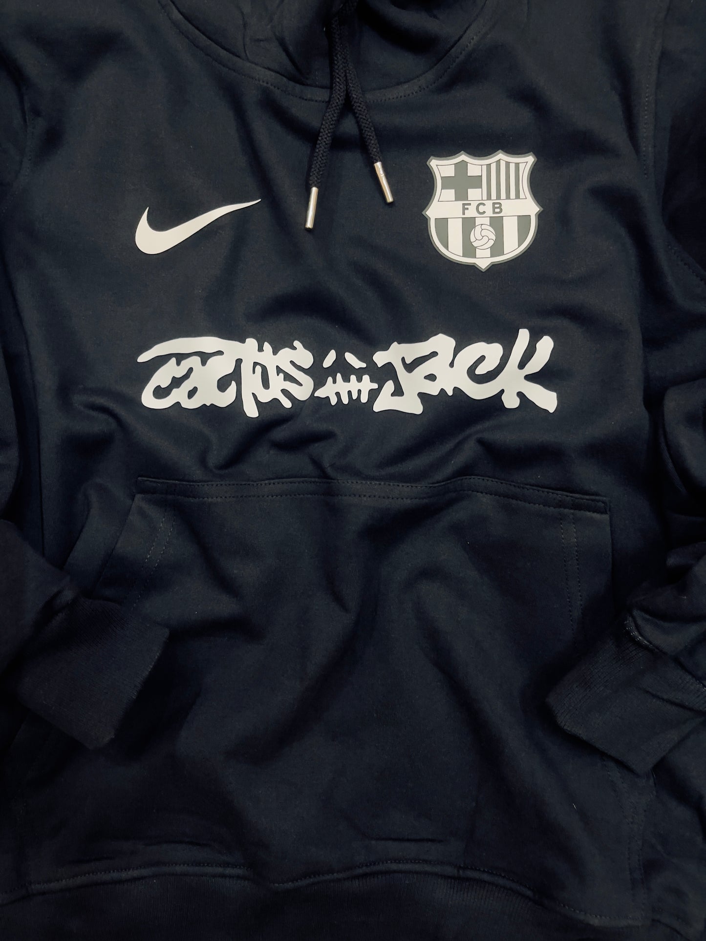 Barcelona X Travis Scott - Black Relaxed Fit Hoodie - Unisex