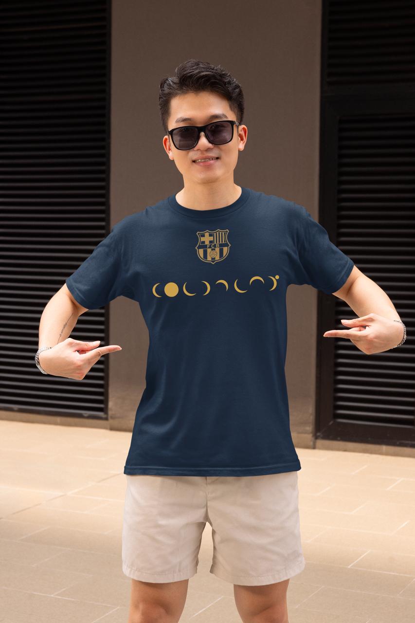 Barcelona X ColdPlay - (Navy Gold) Graphic T-Shirt