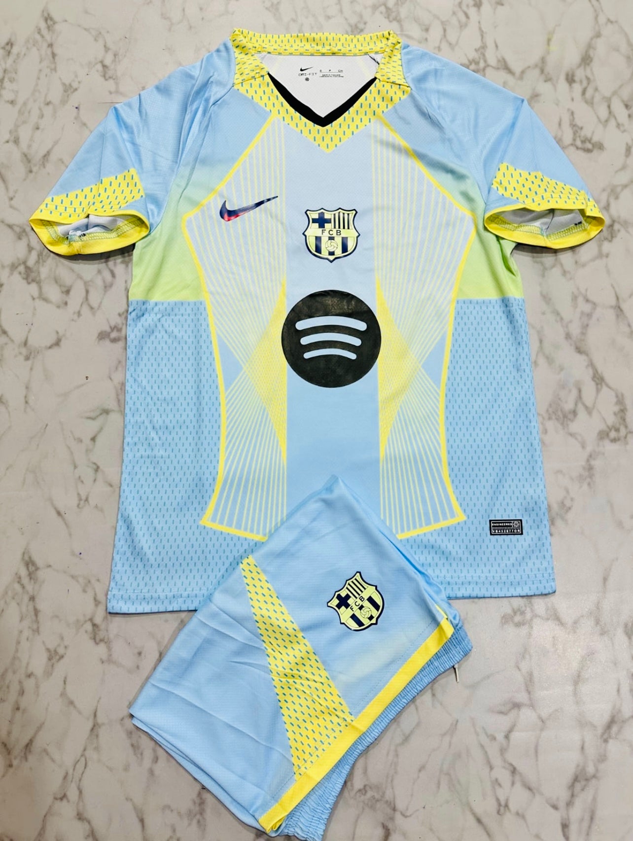 Barcelona Yellow Jersey With Blue Short Club: FC Barcelona Year