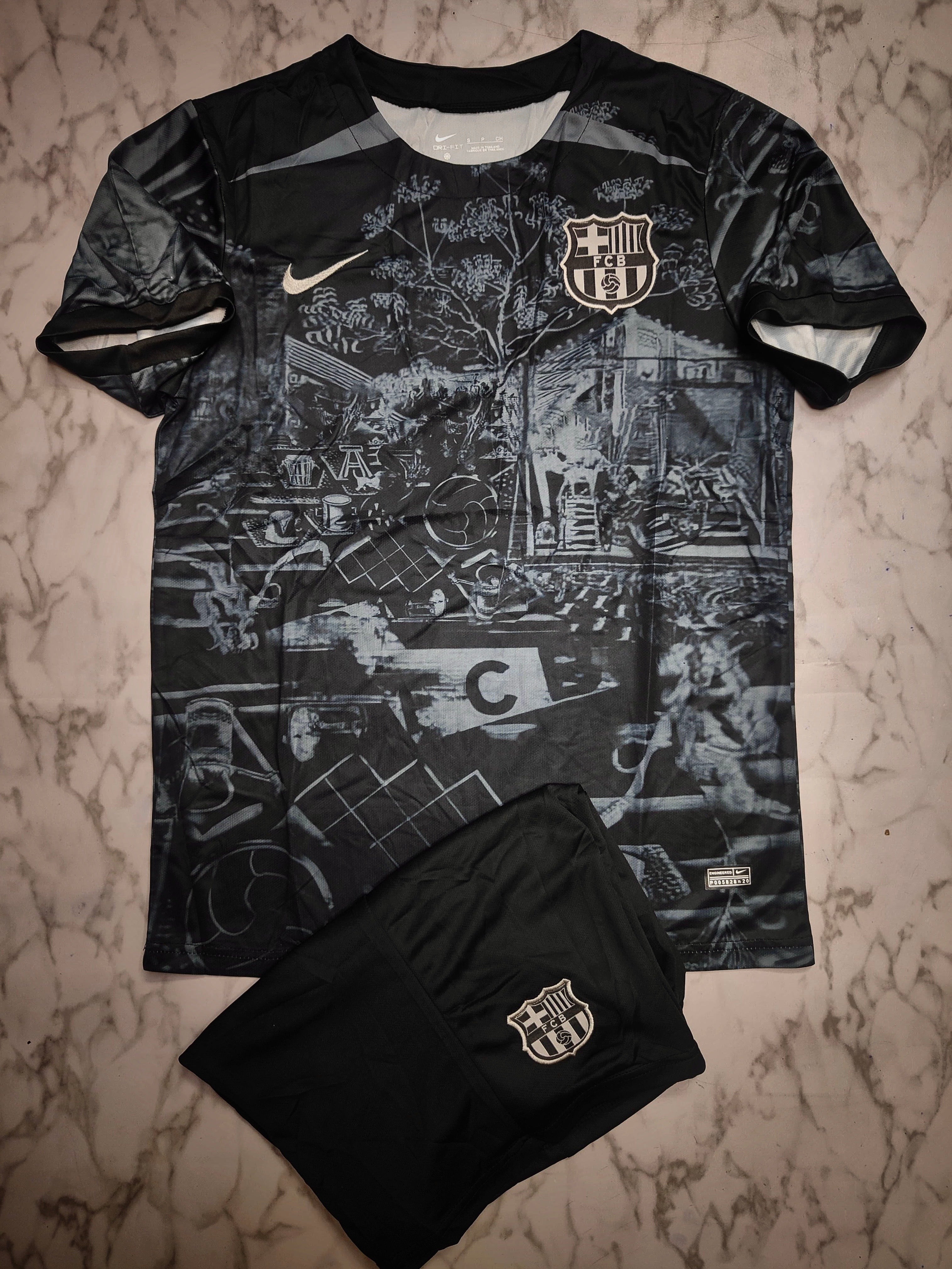 Barcelona All Black Limited Edition Jersey Kit
