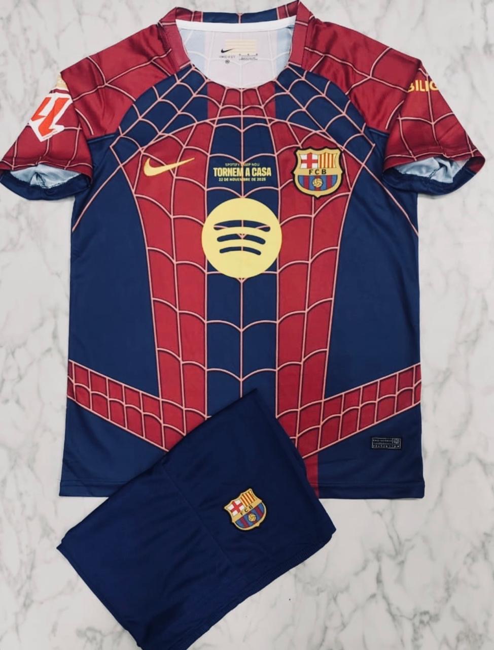 Barca x Spider Man Jersey Kit (2026/27) - Limited Edition