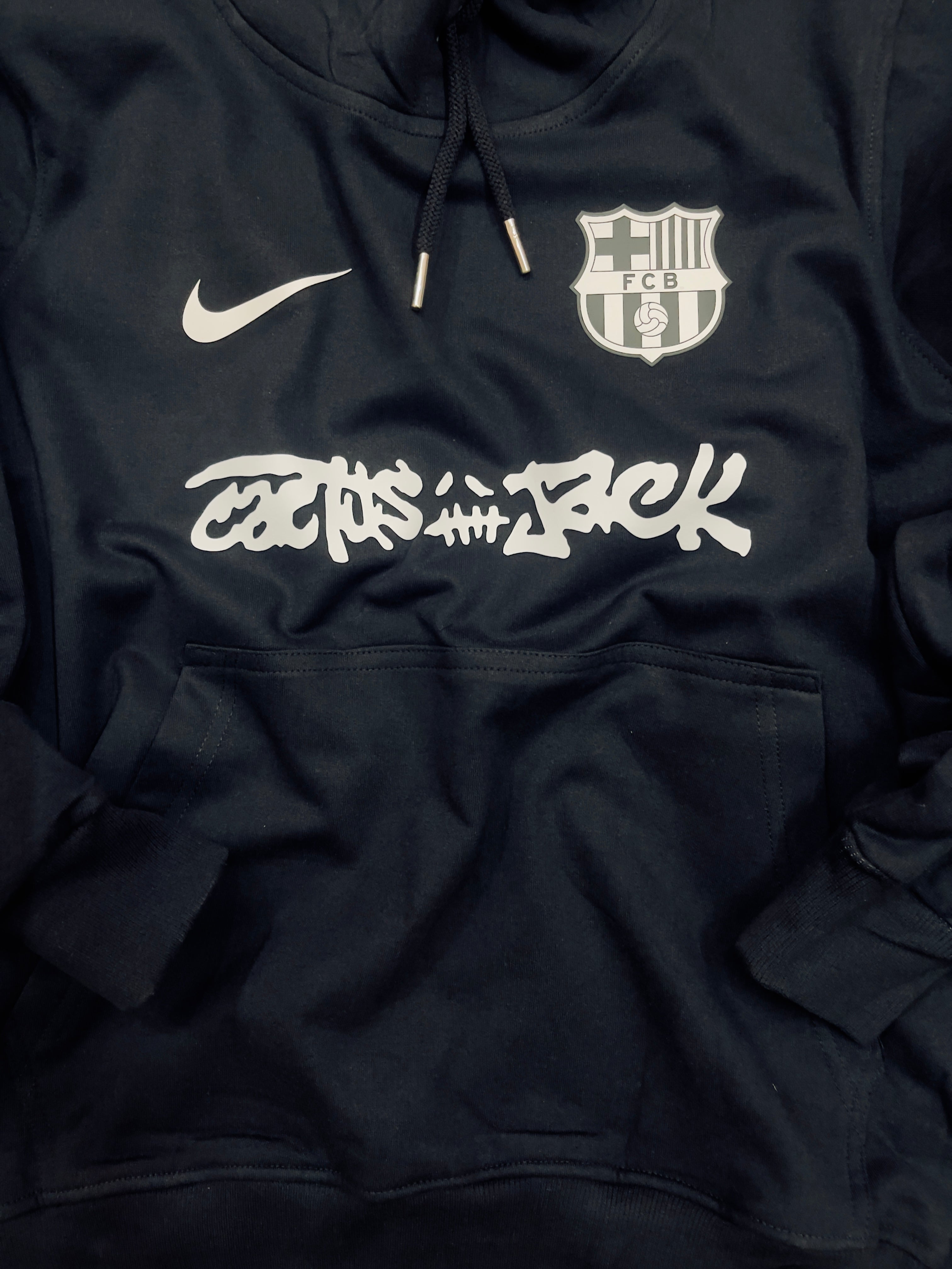 Barcelona X Travis Scott - Black Relaxed Fit Hoodie - Unisex