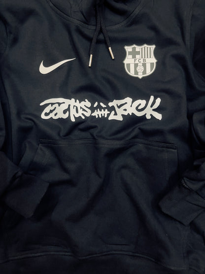 Barcelona X Travis Scott - Black Relaxed Fit Hoodie - Unisex
