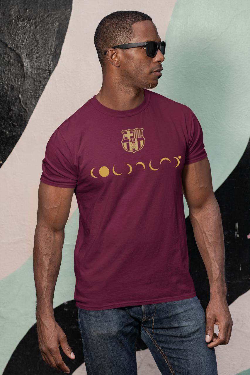 Coldplay X Barcelona - (Maroon- Golden) Graphic Tshirt