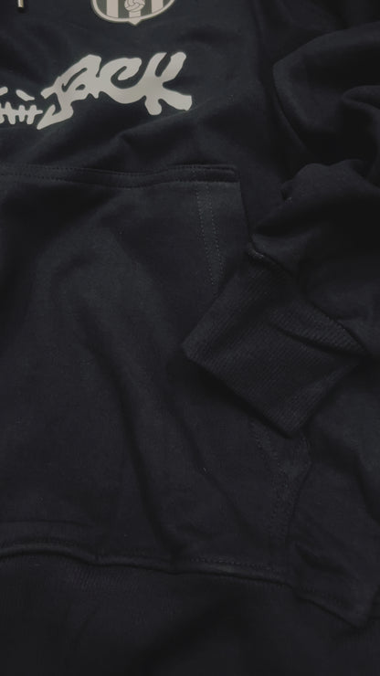 Barcelona X Travis Scott - Black Relaxed Fit Hoodie - Unisex